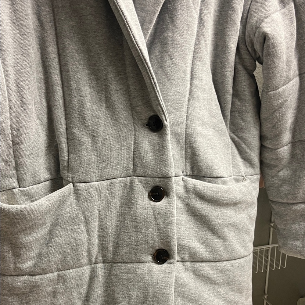 Madewell Gray Teddy Jacket - Picture 3 of 5